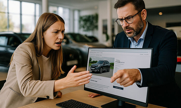 Digitales Marketing im Autohaus - Bild mit KI generiert